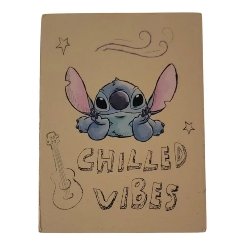 Disney Stitch Wooden Pencil Cup Organizer – “Chilled Vibes / Aloha” – MDF – NEW
